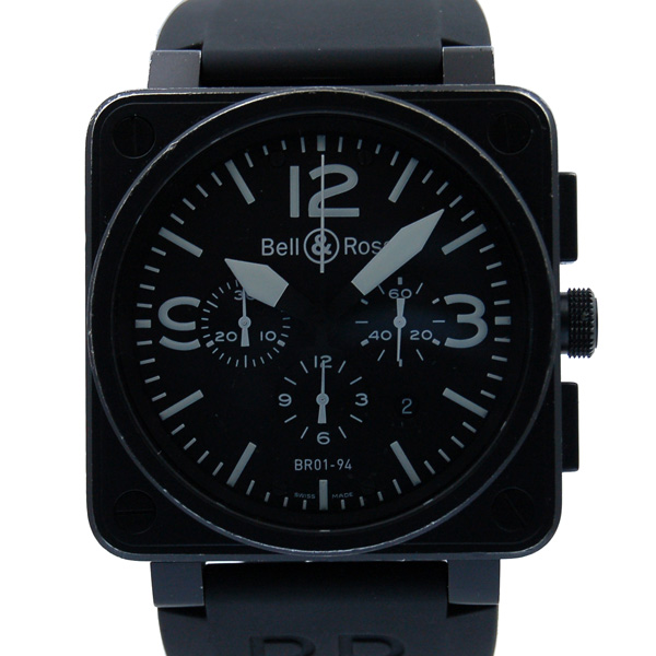 ベル＆ロス　BELL＆ROSS　BR01-94CFB-CA　46mm　クロノグラフ　ブラック　PVD　自動巻　USED　中古