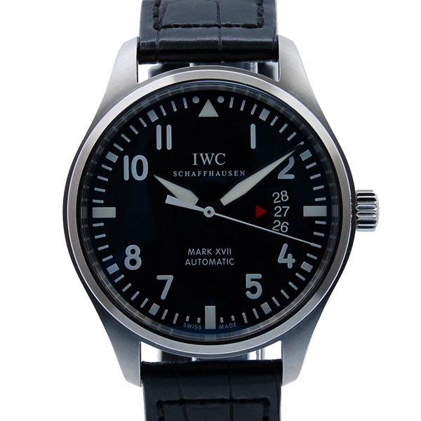 IWC　マーク17　IW326501　ブラック　SS　41mm　革　USED　中古