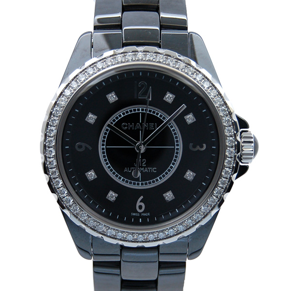 シャネル　CHANEL　J12　ダイヤモンド　38mm　H3109　黒セラミック　未使用品