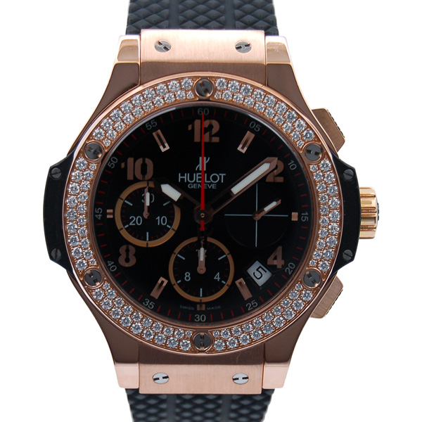 ウブロ　HUBLOT　ビッグバン　341.PX.130.RX.114　ベゼルダイヤ　41mm　PG　ブラック　USED　中古