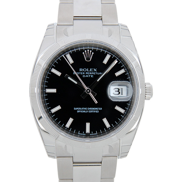 ロレックス　ROLEX　オイスターパーペチュアルデイト　115210　SS　ブラック　未使用品