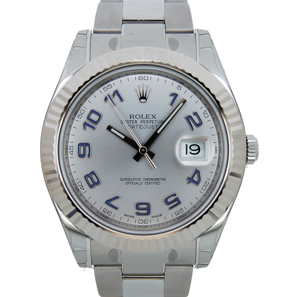 ロレックス　ROLEX　デイトジャスト2　Ref.116334　シルバーアラビア　メンズ　41mm　SS×WGベゼル　新品