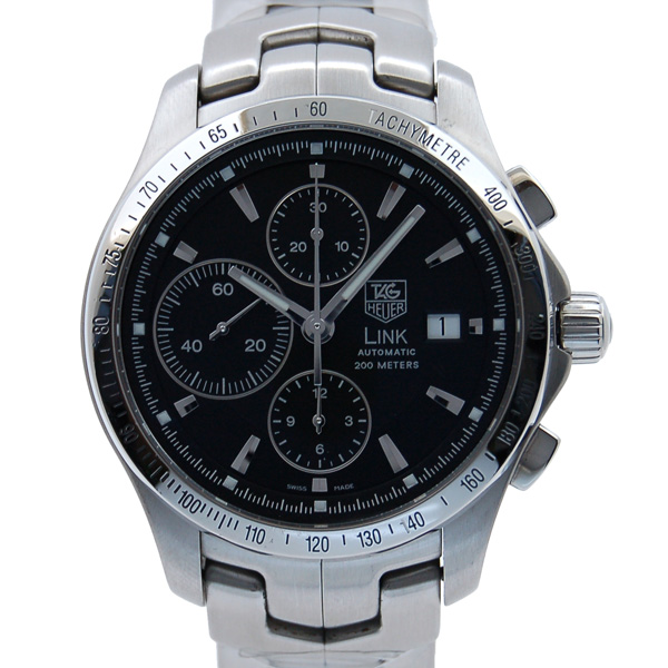 タグホイヤー　TAG HEUER　リンクタキメータークロノ　CJF2110.BA0594　ブラック　自動巻　USED　中古