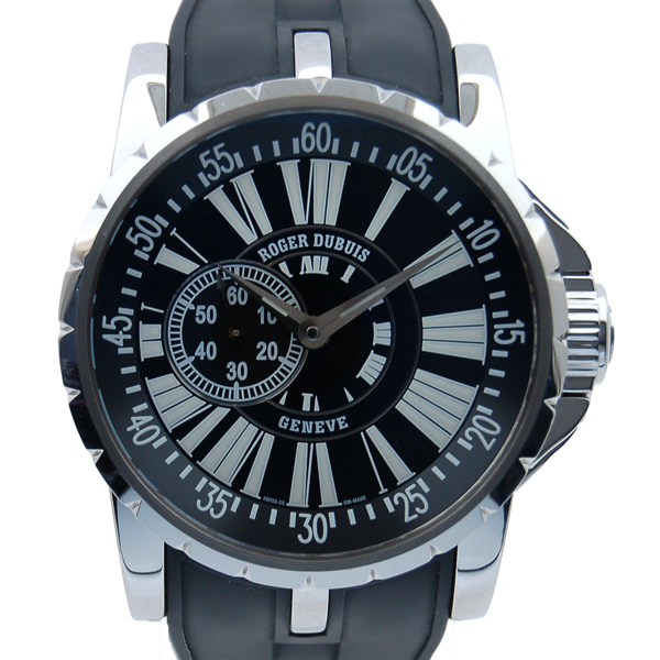 ロジェ・デュブイ　ROGER DUBUIS　エクスカリバー　EX45 77 9 9.71R　SS　45mm　ブラック　USED　中古
