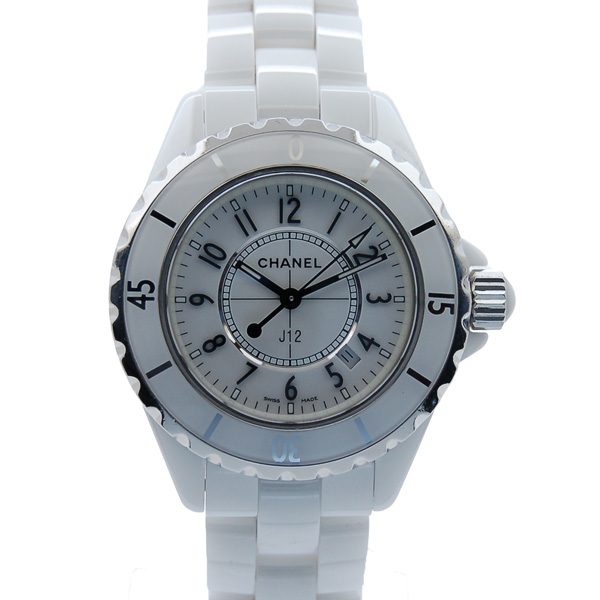 シャネル　CHANEL　J12 　ホワイト　白　セラミック　H0968　レディース　クォーツ　33mm　USED　中古