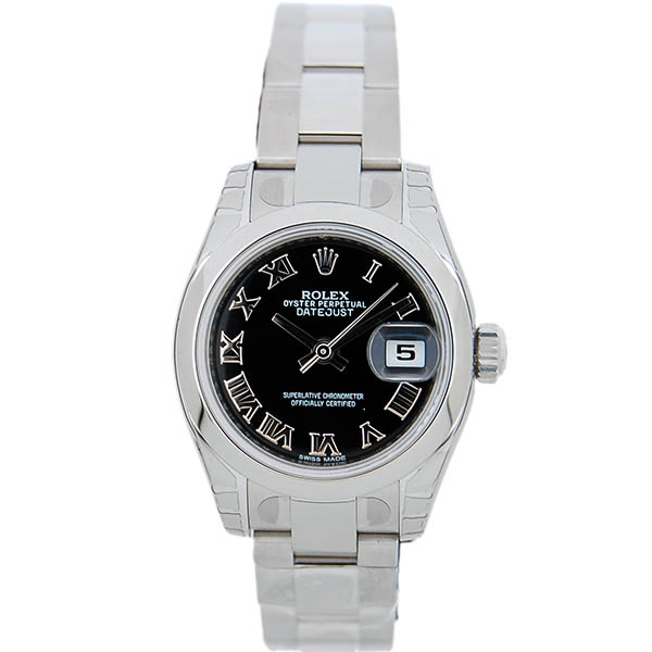 ロレックス　ROLEX　デイトジャスト　Ref.179160　ブラックローマ　レディース　SS　26mm　未使用