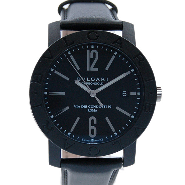 ブルガリ　BVLGARI　ブルガリブルガリ　BBW40CGLD　メンズ　40mm　ブラック　限定　USED　中古