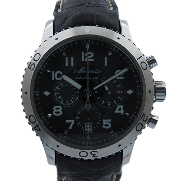 ブレゲ　BREGUET　トランスアトランティック　タイプ21　3810ST/92/9ZU　グレー　革ベルト　USED　中古