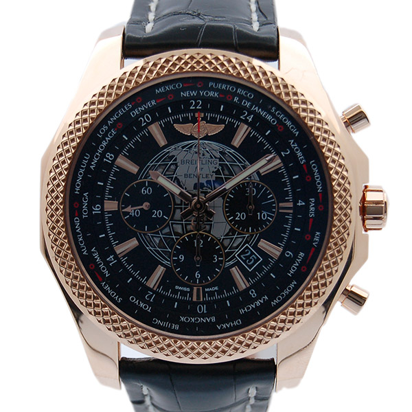 ブライトリング　BREITLING　ベントレー B05　ユニタイム　R052B66WBD　49mm　18KRG　革ベルト　USED　中古