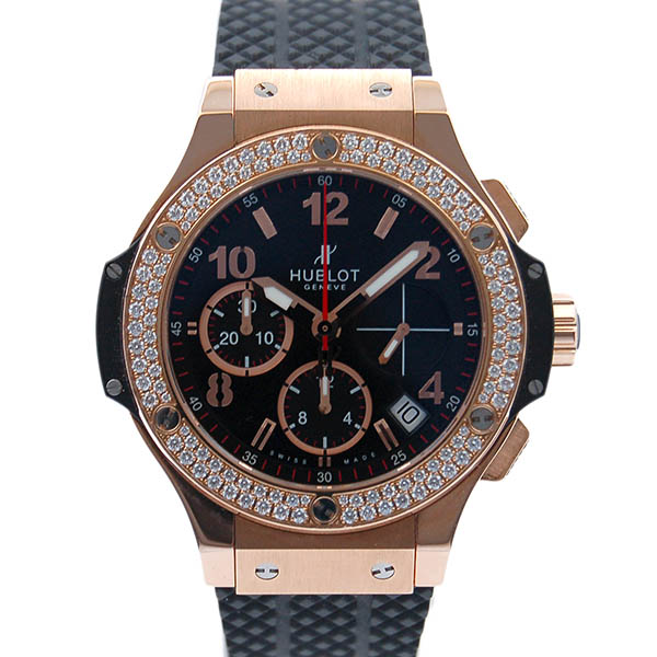 ウブロ　HUBLOT　ビッグバン　341.PX.130.RX.114　ベゼルダイヤ　41mm　PG　ブラック　USED　中古