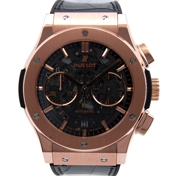 ウブロ　HUBLOT　クラシックフュージョン　アエロ　クロノグラフ　525.OX.0180.LR　45mm　キングゴールド　USED　中古