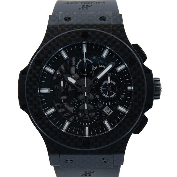 ウブロ　HUBLOT　ビッグバン　アエロバン　オールブラックカーボン　311.QX.1124.RX　44mm　USED　中古
