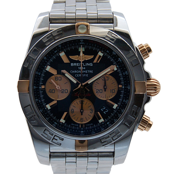 ブライトリング　BREITLING　クロノマット44　ビコロ　B011B68PA　オニキスブラック　SS　USED　中古