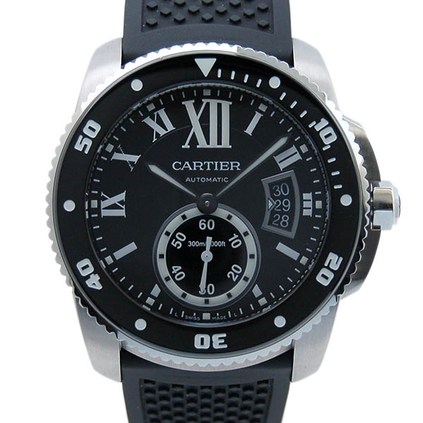 カルティエ　CARTIER　カリブル　ドゥ　カルティエ　ダイバー　W7100056　メンズ　42mm　ブラック　未使用品