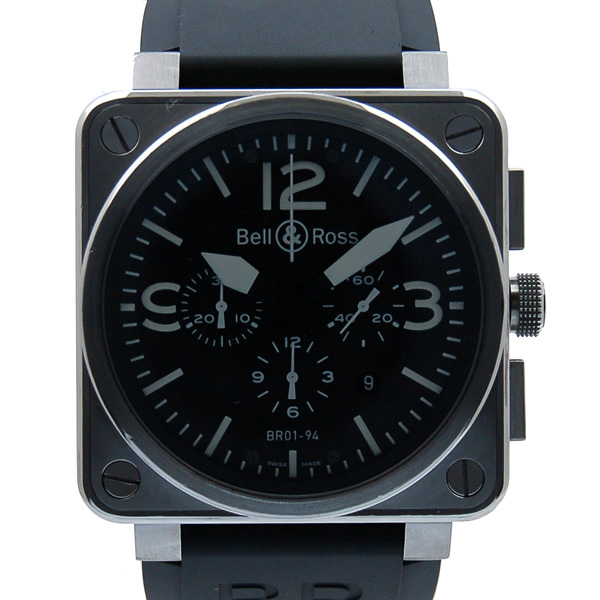 ベル＆ロス　BELL＆ROSS　BR01-94　クロノグラフ　46mm　SS　ブラック　USED　中古