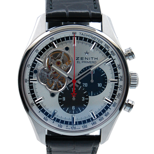 ゼニス　ZENITH　クロノマスター1969　オープン　03.2040.4061/69.C496　シルバー　革　USED　中古