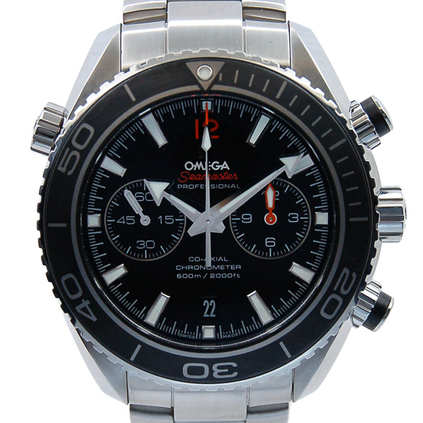 オメガ　OMEGA　シーマスター　プラネットオーシャン　クロノグラフ　232.30.46.51.01.003　SS　ブラック　USED　中古