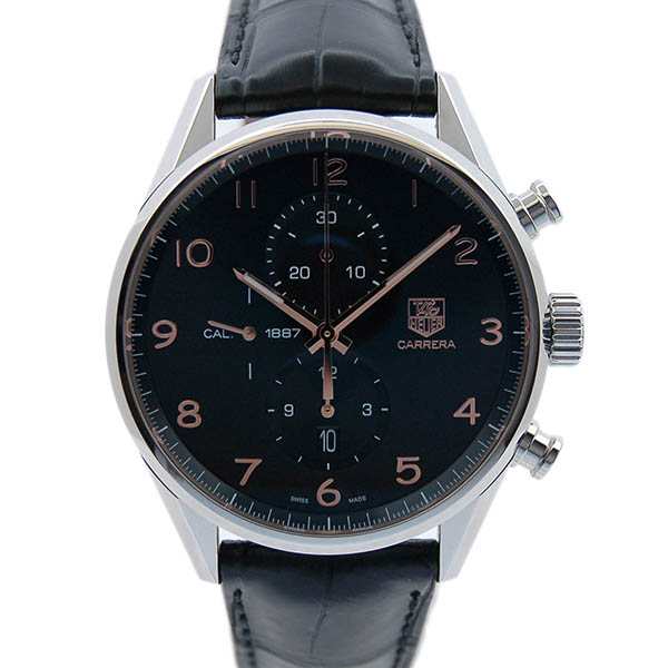 タグホイヤー　TAG HEUER　カレラクロノ1887　CAR2014.FC6235　SS　ブラック　金針　革ベルト　USED　中古