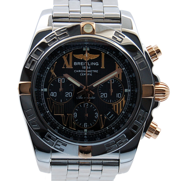 ブライトリング　BREITLING　クロノマット44　ビコロ　B011B57PA　オニキスブラックローマ　USED　中古