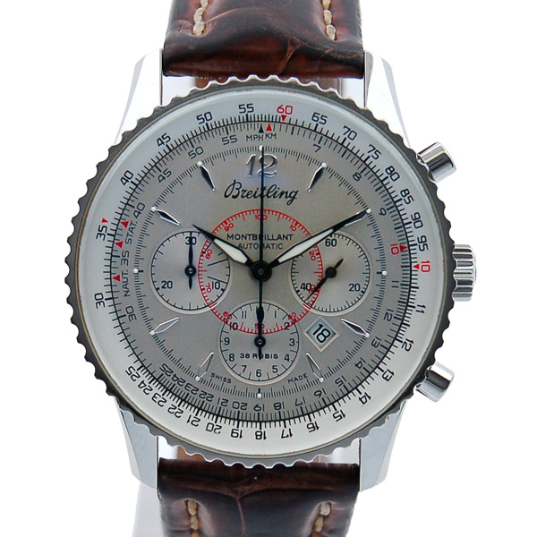 ブライトリング　BREITLING　ナビタイマー　モンブリラン　A41330　シルバー　USED　中古