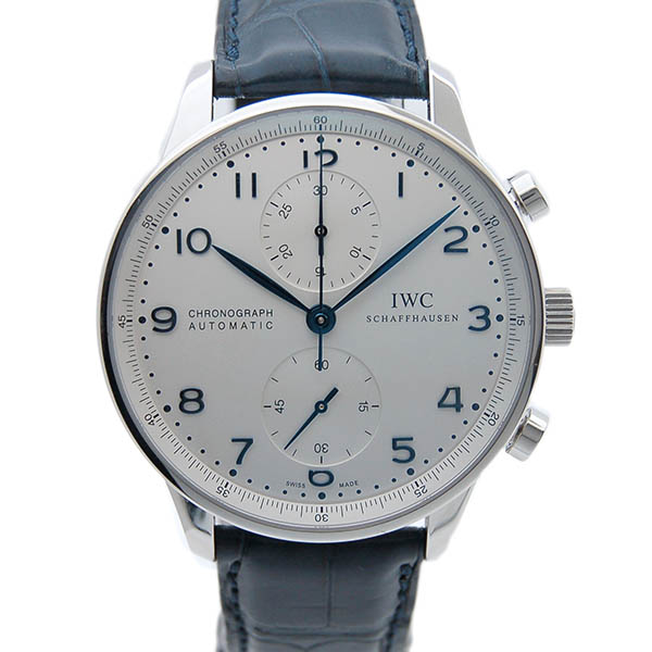 IWC　ポルトギーゼ　IW371446　シルバー　青針　Dバックル　自動巻　USED　中古