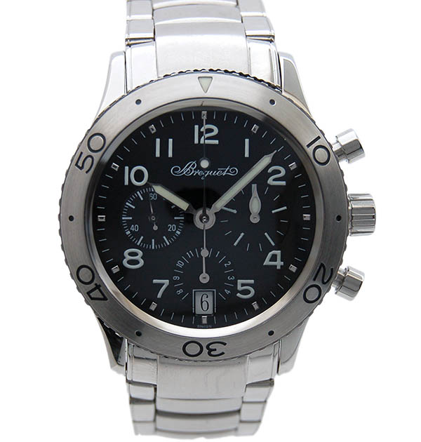 ブレゲ　BREGUET　トランスアトランティック　Type20　3820ST/H2/SW9　フライバッククロノ　SS　ブラック　USED　中古