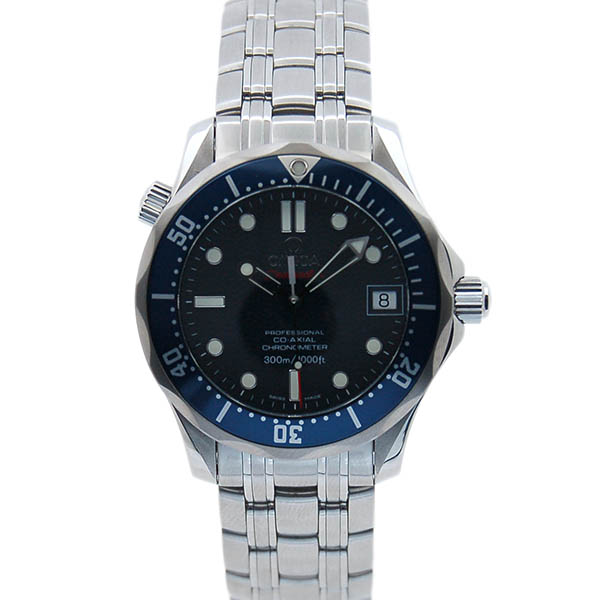オメガ　OMEGA　シーマスター　コーアクシャル　2222.80　300m防水　自動巻　ボーイズ　ブルー　未使用品