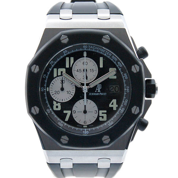 オーデマ・ピゲ　AUDEMARS PIGUET　ロイヤルオーク　オフショアクロノ　25940SK.OO.D002CA.01　黒文字盤　ラバーベルト　USED　中古