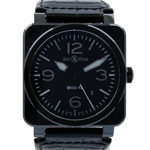 ベル＆ロス　BELL＆ROSS　BR03-92BC-AL　セラミック　42mm　ブラック　USED　中古