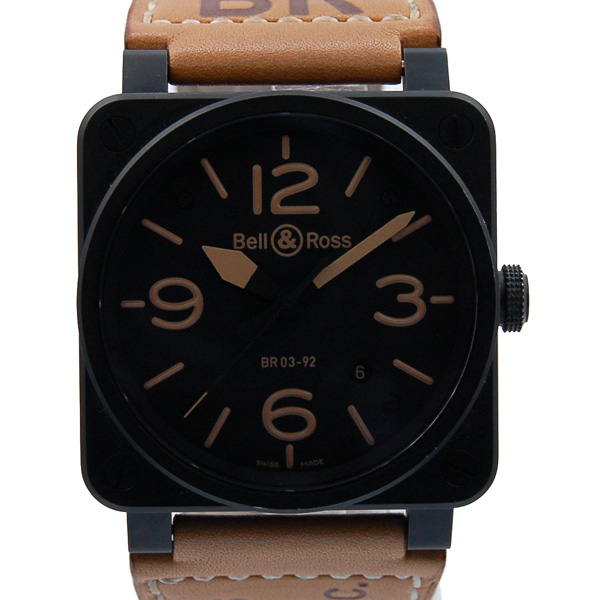 ベル＆ロス　BELL＆ROSS　BR03-92　HERITAGE　ヘリテージ　42mm　PVD　ブラック　USED　中古