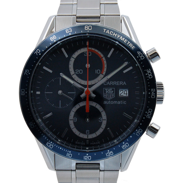 タグホイヤー　TAG HEUER　カレラ　タキメータークロノ　CV2015.BA0786　ブルー　USED　中古