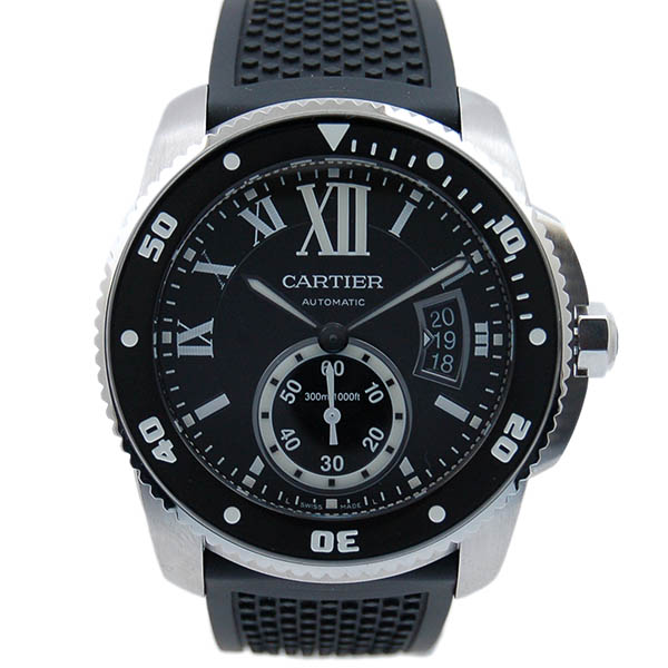カルティエ　CARTIER　カリブル　ドゥ　カルティエ　ダイバー　W7100056　メンズ　42mm　ブラック　未使用