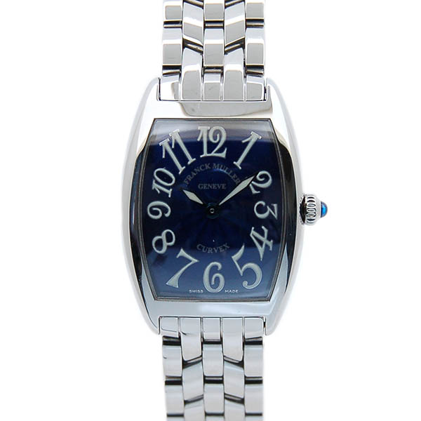 フランクミュラー　FRANCK MULLER　トノーカーベックス　1752QZ　レディース　ブルー　クォーツ　USED　中古