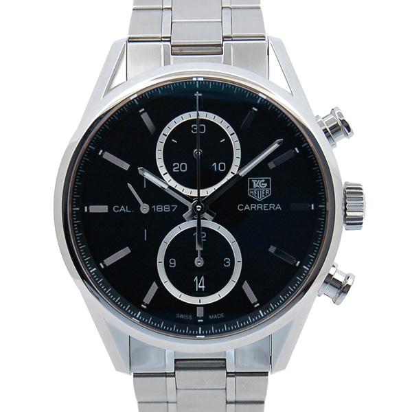 タグホイヤー　TAG HEUER　カレラクロノ　キャリバー1887　CAR2110.BA0720　41mm　SS　ブラック　自動巻　USED　中古