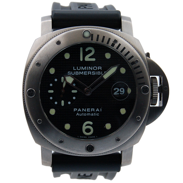 パネライ　PANERAI　サブマーシブル　PAM00025　チタン　ブラック　44mm　ラバーベルト　自動巻　USED　中古