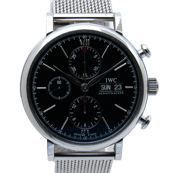 IWC　ポートフィノ　クロノグラフ　IW391006　SS　42mm　ブラック　USED　中古