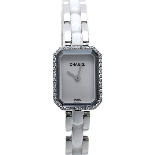 シャネル　CHANEL　プルミエール　ホワイトセラミック　H2132　ケースダイヤ　USED　中古