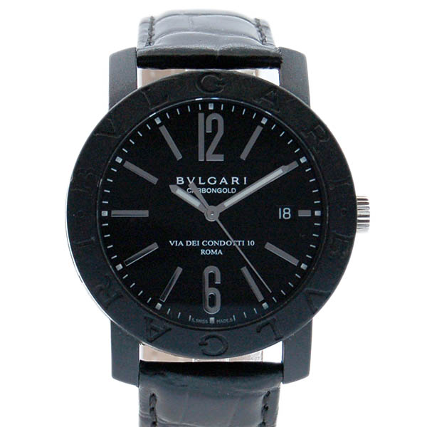 ブルガリ　BVLGARI　ブルガリブルガリ　BBW40CGLD　メンズ　40mm　ブラック　限定　USED　中古