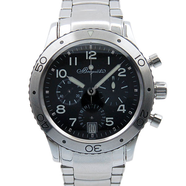 ブレゲ　BREGUET　トランスアトランティック　Type20　3820ST/H2/SW9　フライバッククロノ　SS　ブラック　USED　中古