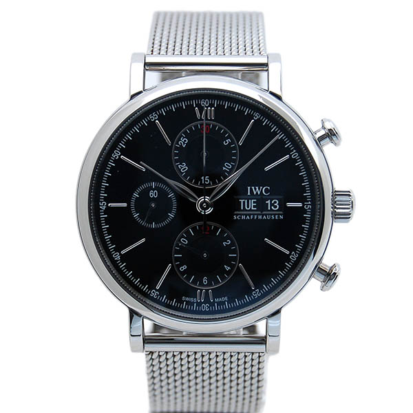 IWC　ポートフィノ　クロノグラフ　IW391010　SS　ブラック　USED　中古