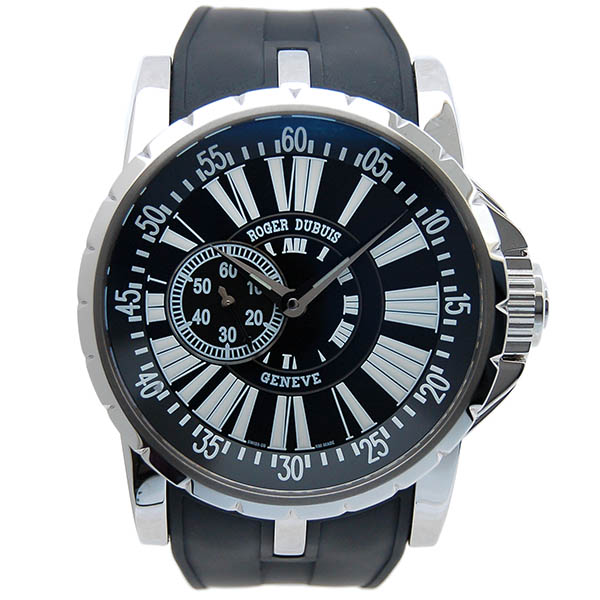 ロジェ・デュブイ　ROGER DUBUIS　エクスカリバー　EX45 77 9 9.71R　SS　45mm　ブラック　未使用品