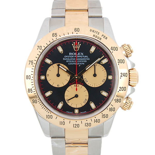ロレックス　ROLEX　デイトナ　116523　K18コンビ　黒×金　赤針　USED　中古
