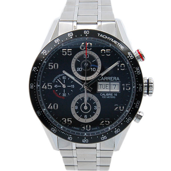 タグホイヤー　TAG HEUER　カレラ　タキメトリック　クロノデイデイト　ブラック　CV2A10.BA0796　自動巻　SS　USED　中古