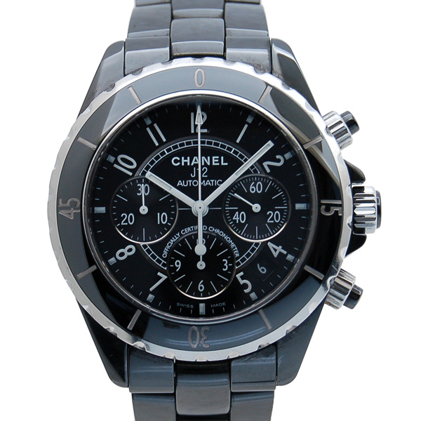 シャネル　CHANEL　J12　クロノグラフ　H0940　41mm　ブラックセラミック　メンズ　USED　中古