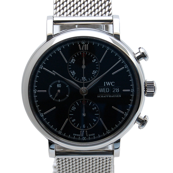 IWC　ポートフィノ　クロノグラフ　IW391010　SS　ブラック　USED　中古