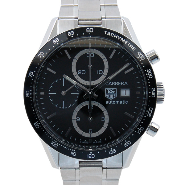 タグホイヤー　TAG HEUER　カレラタキメーター　クロノグラフ　CV2010.BA0786　SS　ブラック　自動巻　USED　中古