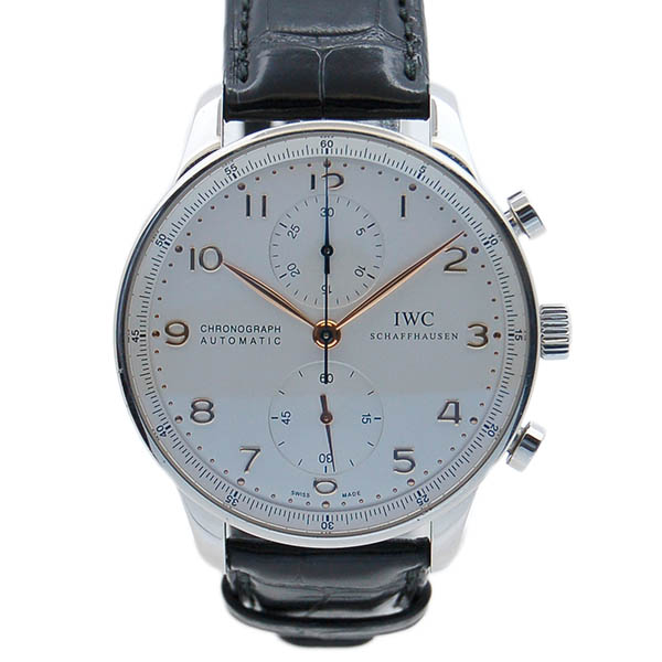 IWC　ポルトギーゼ　IW371445　シルバー　金針　Dバックル　自動巻　USED　中古
