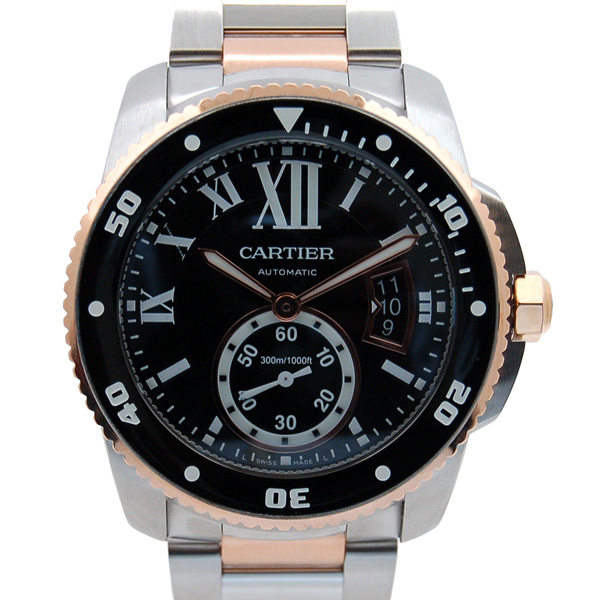 カルティエ　CARTIER　カリブル　ドゥ　カルティエ　ダイバー　W7100054　コンビ　ブラック　USED　中古