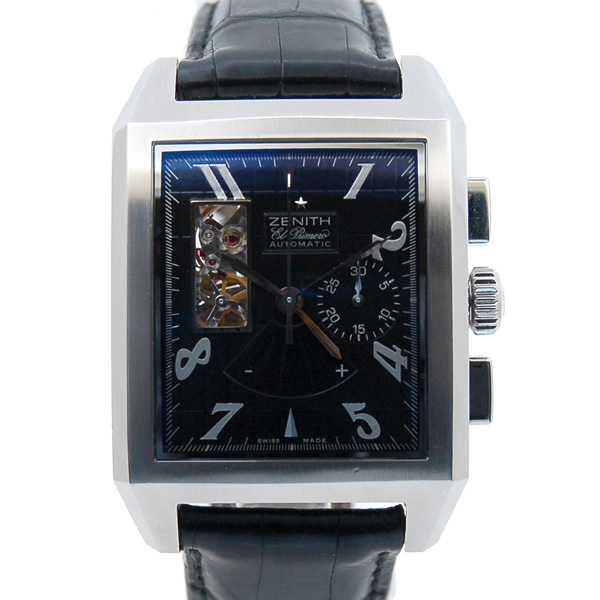 ゼニス　ZENITH　グランドポートロワイヤル　オープン　03.0550.4021/21.C503　ブラック　エルプリメロ　USED　中古