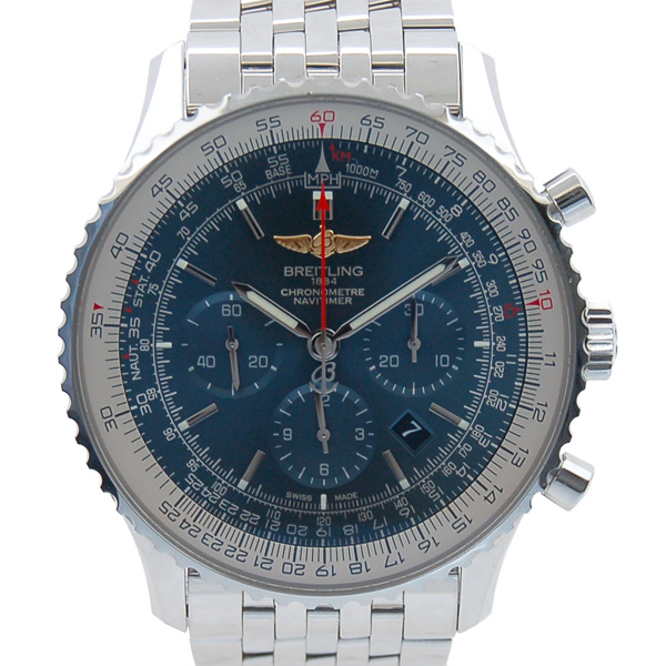 ブライトリング　BREITLING　ナビタイマー01　46mm　A017C89NP　SS　ブルー　USED　中古
